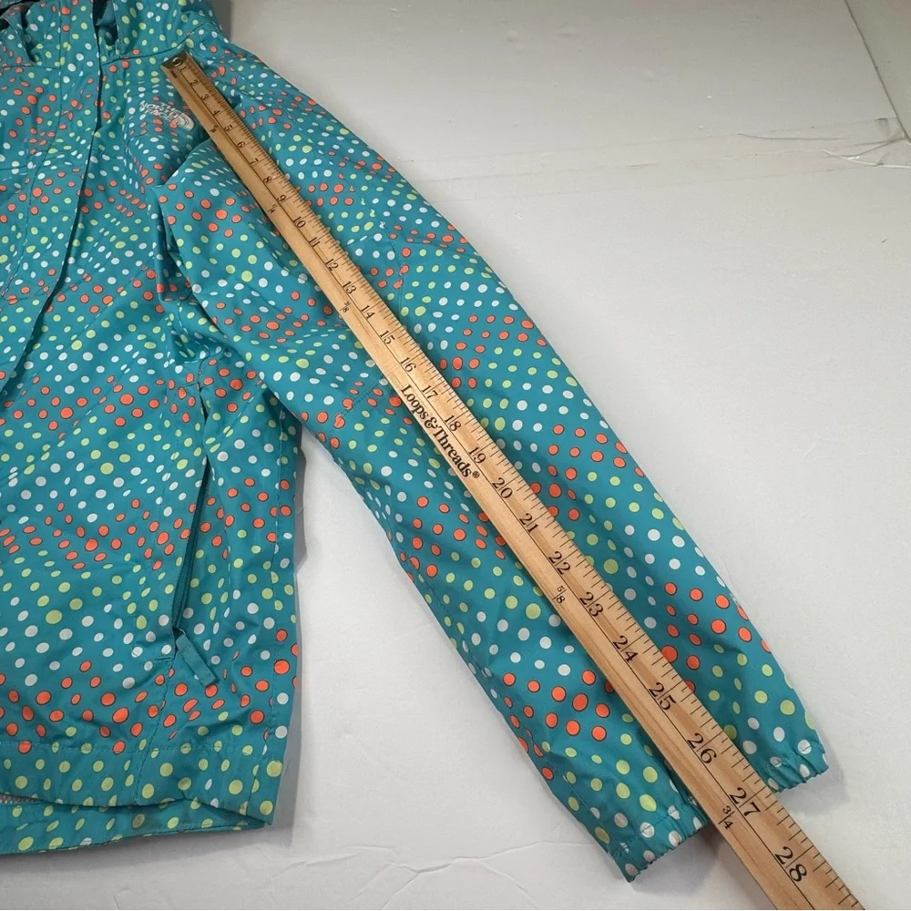 The North Face Ski Jacket Girl Size XL (18) Blue Activewear Snowing Rain Hoodie